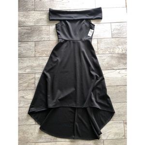 Charlotte Russe off the shoulder black dress NWT